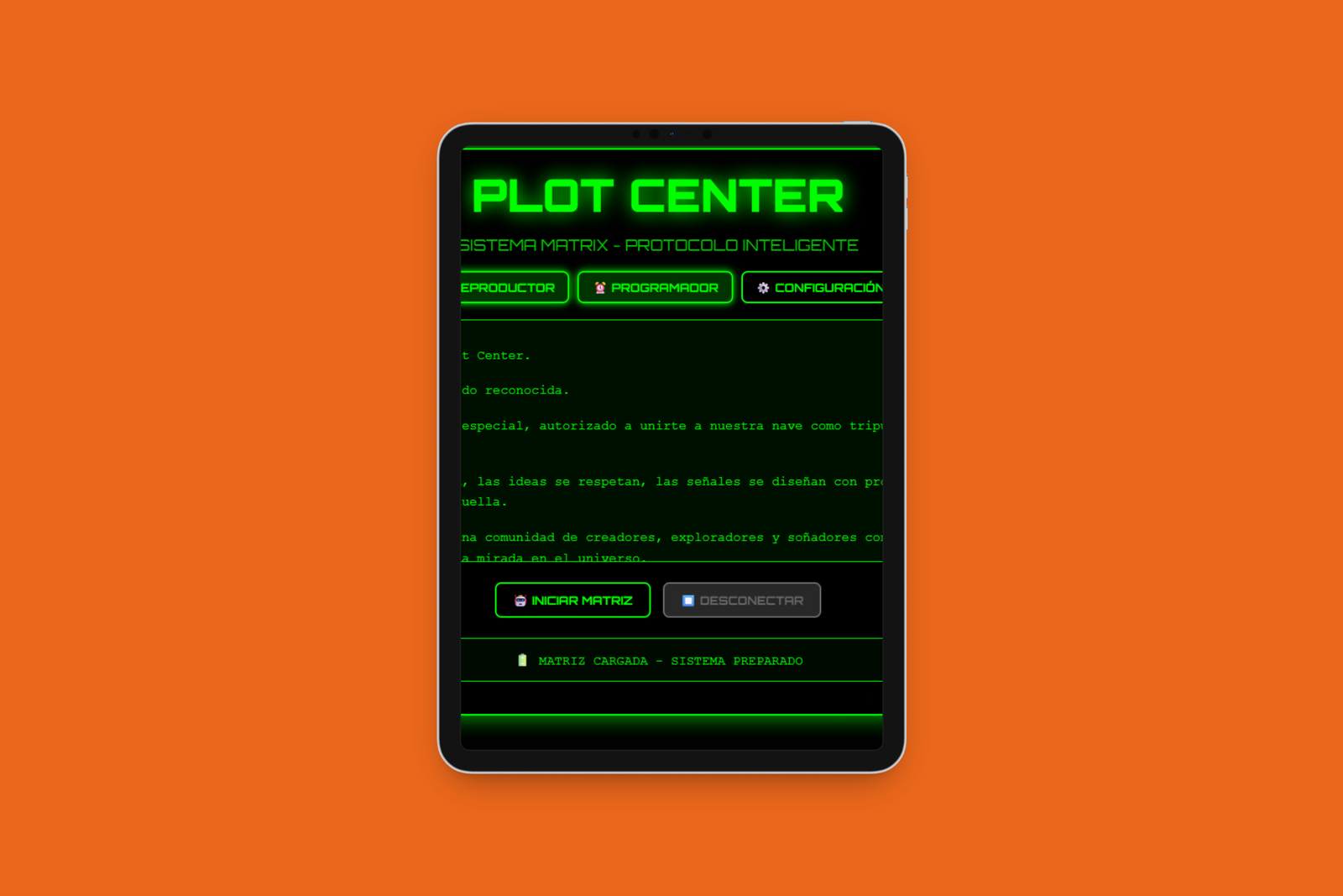 Experiencia Plot - App Móvil Interactiva