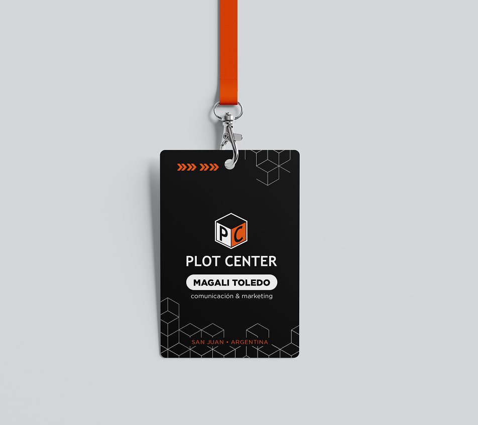 Credencial de identificación de Plot Center
