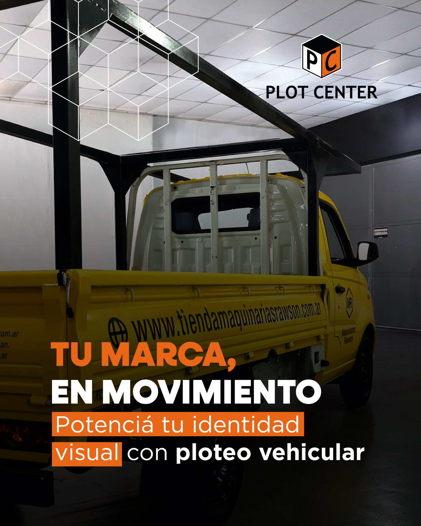 Pieza de Plot Center sobre ploteo de flotas vehiculares